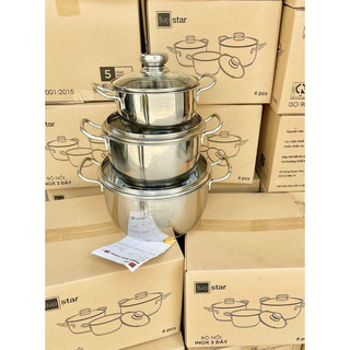 Bộ nồi 3 món inox 3 đáy Fivestar - Bảo hành 5 năm chính hãng