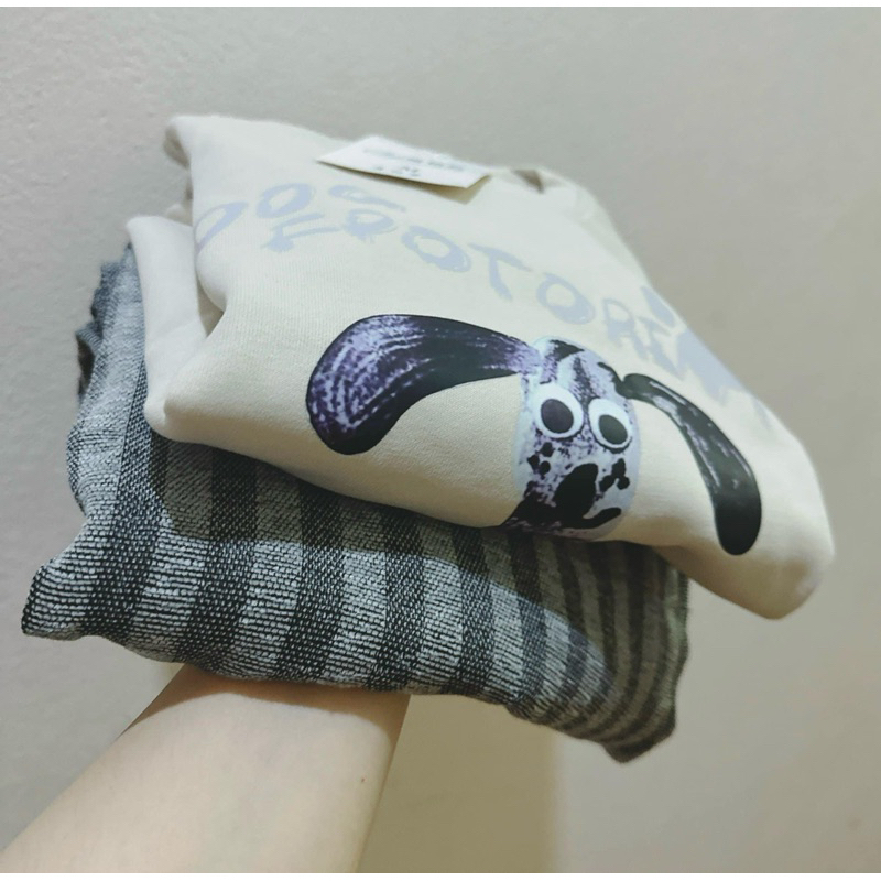 SET BỘ NỈ CHỮ DOG FOOTPRI IN CHÓ XÁM