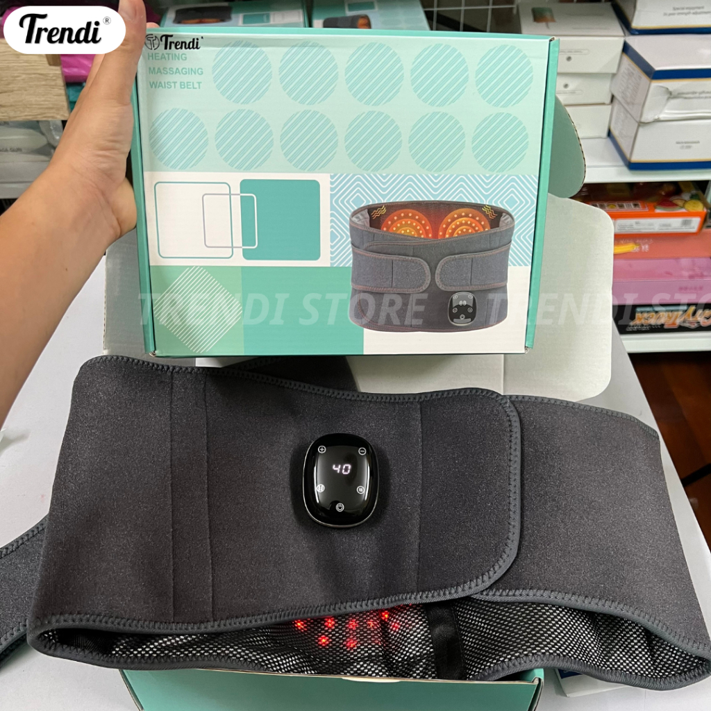 Đai Massage Thắt Lưng Cột Sống Mát xa Rung Kết Hợp Làm Nóng giảm đau mỏi vùng thắt lưng TRENDI LJ-617