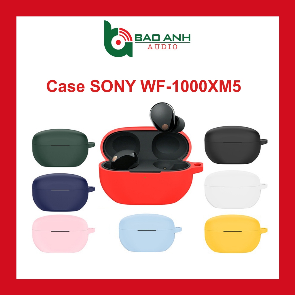Vỏ Ốp Case Tai Nghe Sony WF-1000XM5 Silicon Dẻo Nhiều Màu Kèm Móc Treo