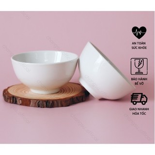 Chén sứ trắng trơn