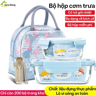 Bộ hộp cơm(xanh nước+ vuồng tròn) NAGO tặng kèm túi,hộp cơm văn phòng,Hộp đựg cơm,Hộp cơm sinh viên.