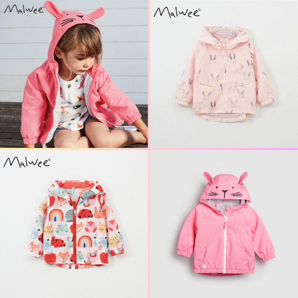 BST Áo Khoác Gió Họa Tiết Malwee cho Bé Gái 2-8 Tuổi Mẫu Mới 203 - Jumping Beans Official Store