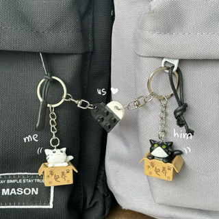 [Couple matchingkeychains 🐈🐈‍⬛] Móc khoá đôi | Keychain mèo con và trái tim lego dễ thương by elwynty