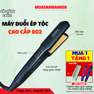 Máy duỗi tóc, máy ép tóc, máy làm tóc thẳng, kẹp tóc duỗi tóc chỉnh nhiệt cao cấp 802