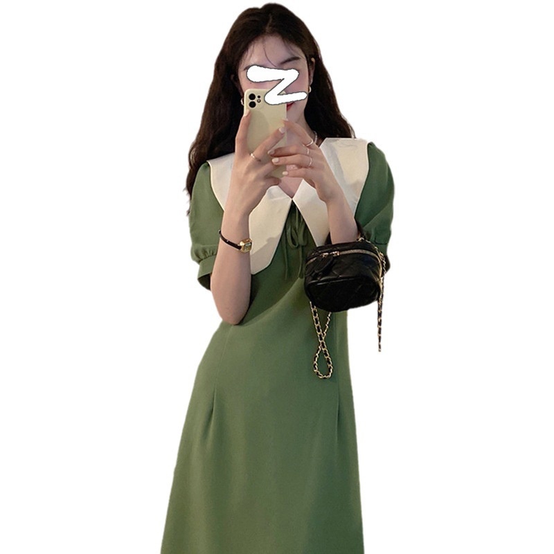 Đầm tiểu thư dáng dài, sang chảnh, xanh mint
