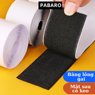 Băng dán lông gai mặt mặt sau có keo, băng Velcro dán xé, băng dính gai , khóa nhám có keo dán (bán theo m dài)