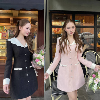  Váy đầm thiết kế vải dạ tweed 2 lớp phong cách tiểu thư dáng A Vayemcloset 