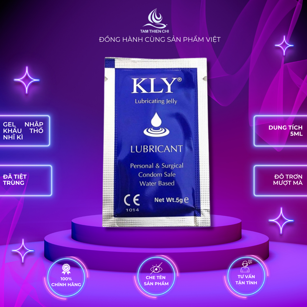Gel bôi trơn gốc nước an toàn KLY túi 5gram