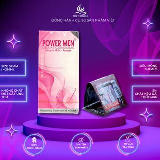 Bao cao su Powermen siêu mỏng kéo dài thời gian hộp 12 chiếc