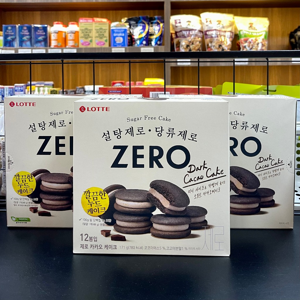Bánh Lotte Zero Dark Cacao Cake Free Sugar 171g