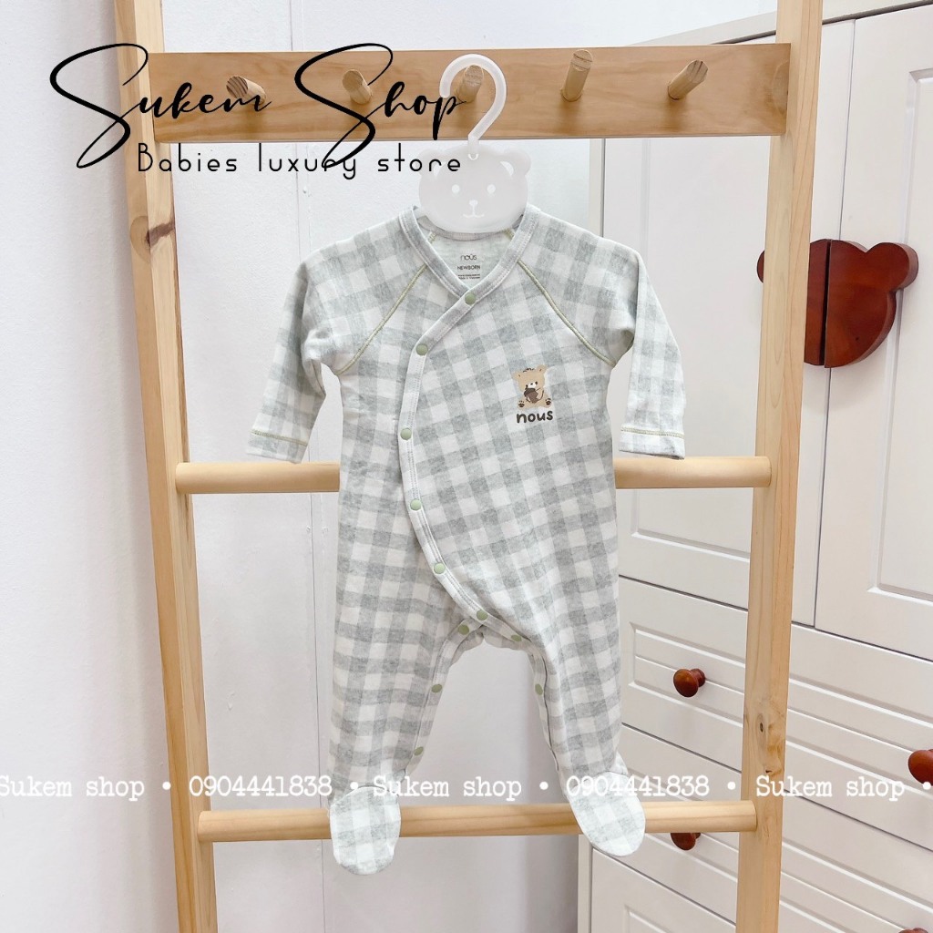 Bộ Liền Dài Có Tất Cho Bé Sơ Sinh Nous Velours