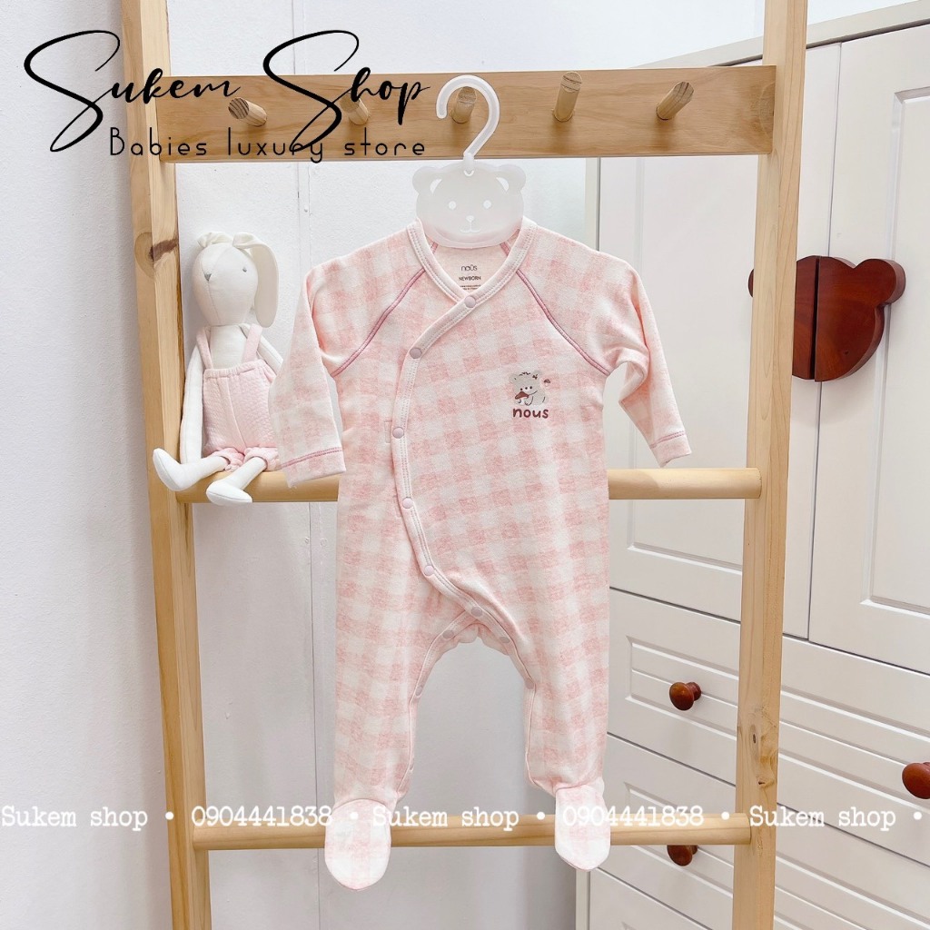 Bộ Liền Dài Có Tất Cho Bé Sơ Sinh Nous Velours