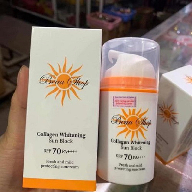 kem chống nắng collagen beau shop SPF 70 PA ++++