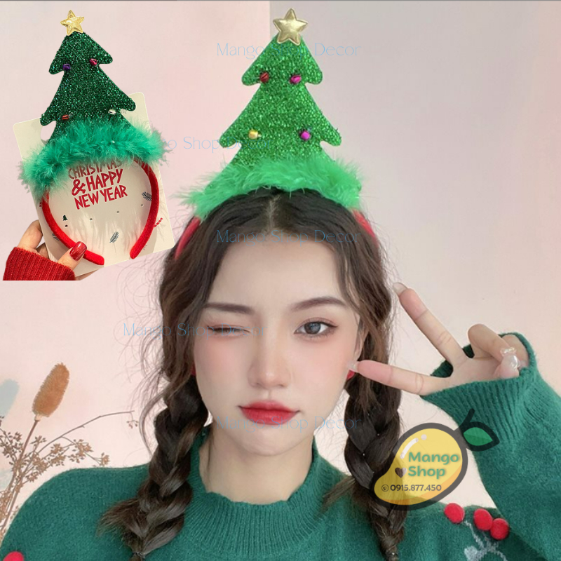 Băng Đô Cài Tóc Giáng Sinh Noel Xinh Xắn Hot Trend Mẫu Mới Cao Cấp