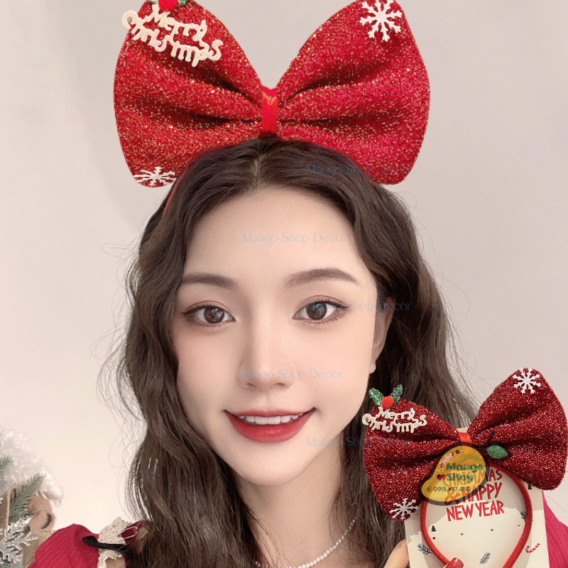 Băng Đô Cài Tóc Giáng Sinh Noel Xinh Xắn Hot Trend Mẫu Mới Cao Cấp