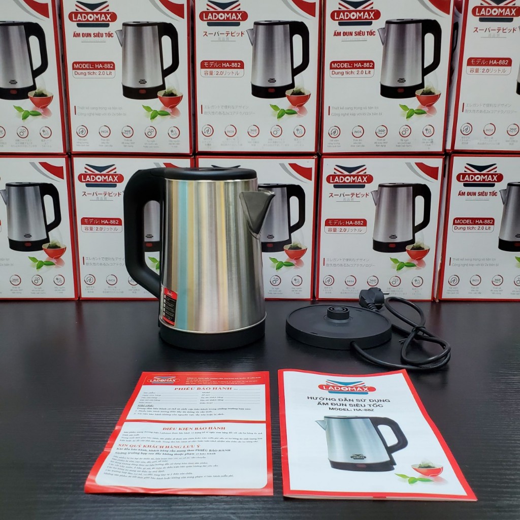 Ấm đun siêu tốc Ladomax HA-882 DUNG TÍCH 2L