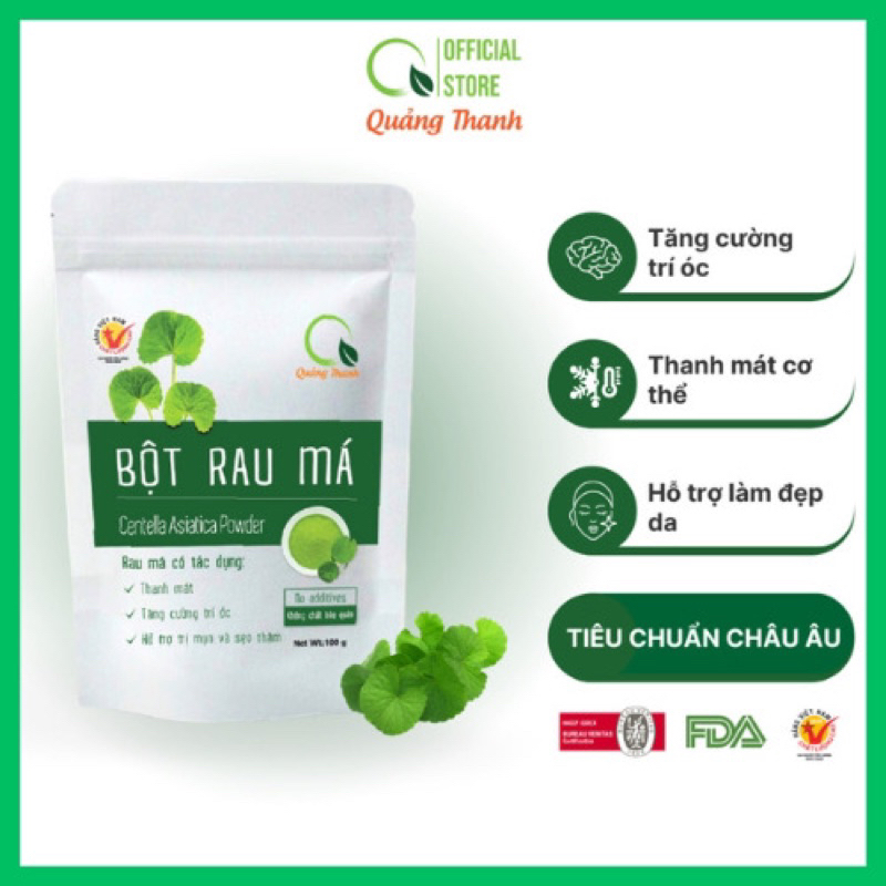 BỘT RAU MÁ SẤY LẠNH QUẢNG THANH túi 100g