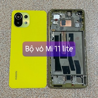 Bộ vỏ xiaomi Mi 11 lite kèm khay sim,kính camera