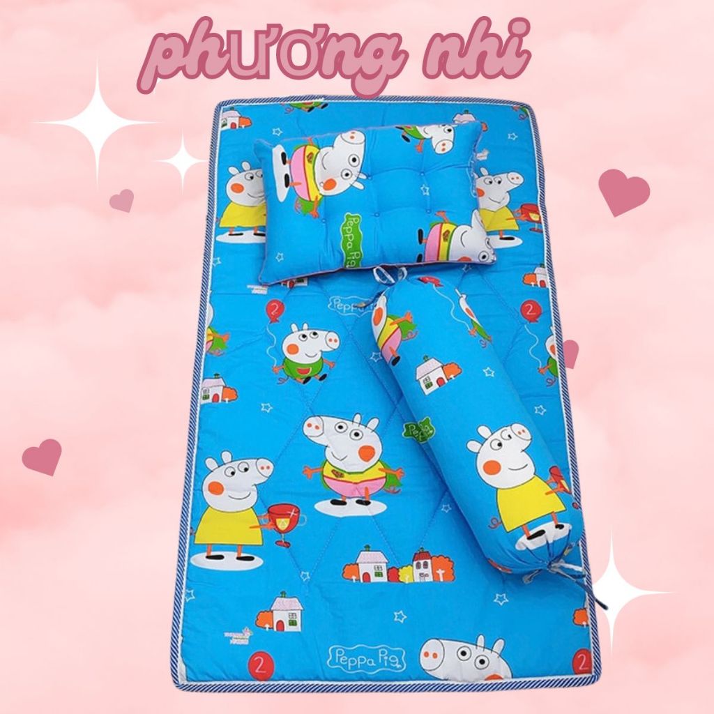 BỘ NỆM GỐI CHO BÉ IU VẢI COTTON THẮNG LỢI