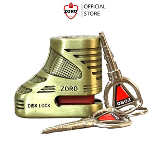 Ổ khoá đĩa xe máy ZORO chống trộm chìa tròn, chất liệu thép chống gỉ chống nước, bảo vệ xe máy