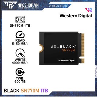 Ổ cứng ssd wd black sn770m 1tb pcie gen4 x4 nvme m.2 2230