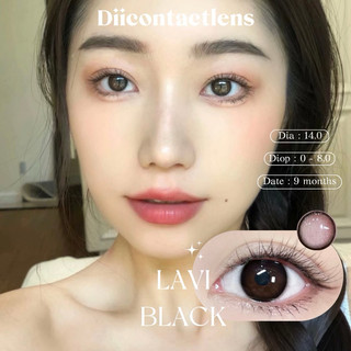Kính áp tròng LAVI BLACK độ cận 0 - 8.0 | Size Không giãn | Dii Contactlens