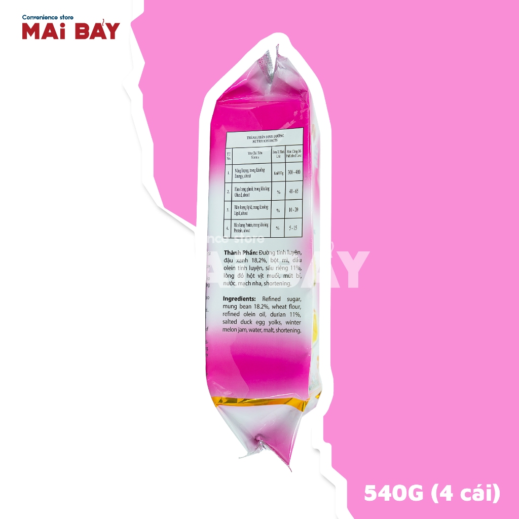 CHÍNH HÃNG Bánh Pía Đậu - Sầu Riêng Tân Huê Viên 540g