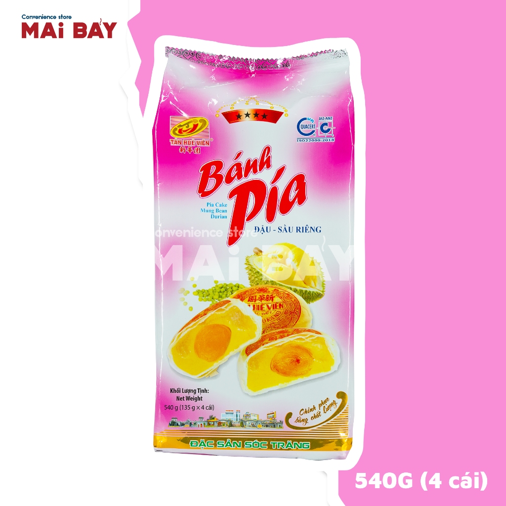 CHÍNH HÃNG Bánh Pía Đậu - Sầu Riêng Tân Huê Viên 540g