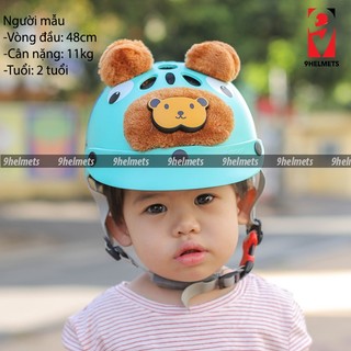 Mũ Bảo Hiểm Trẻ Em Gấu Xanh Ngọc