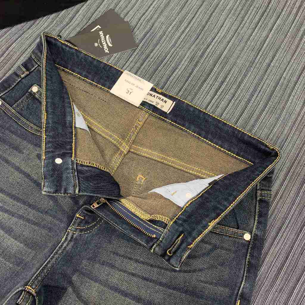 Quần jean nam xanh đen thời trang JONATHAN QJ072 vải denim cao cấp co dãn 4 chiều, form chuẩn đẹp, trẻ trung, hottrend