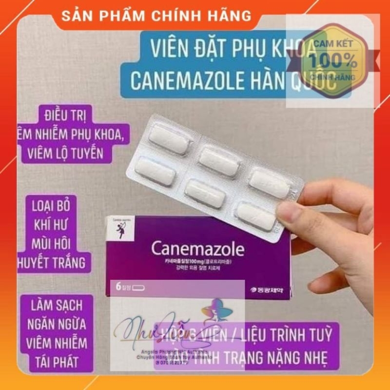 Viên Đặt phụ Khoa Canemazole Hàn Quốc