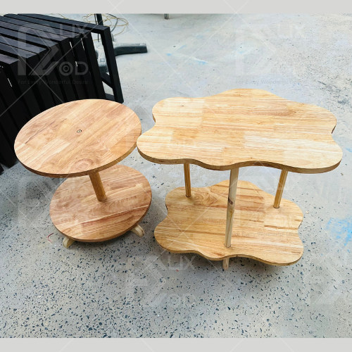 FELIXWOOD KỆ ĐẦU GIƯỜNG 2 TẦNG, MẶT TRÒN