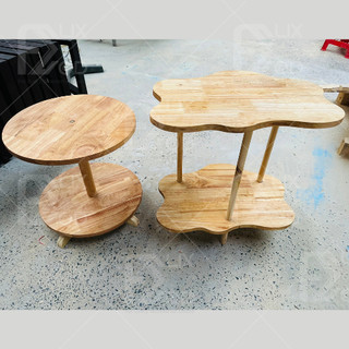 FELIXWOOD KỆ ĐẦU GIƯỜNG 2 TẦNG, MẶT TRÒN