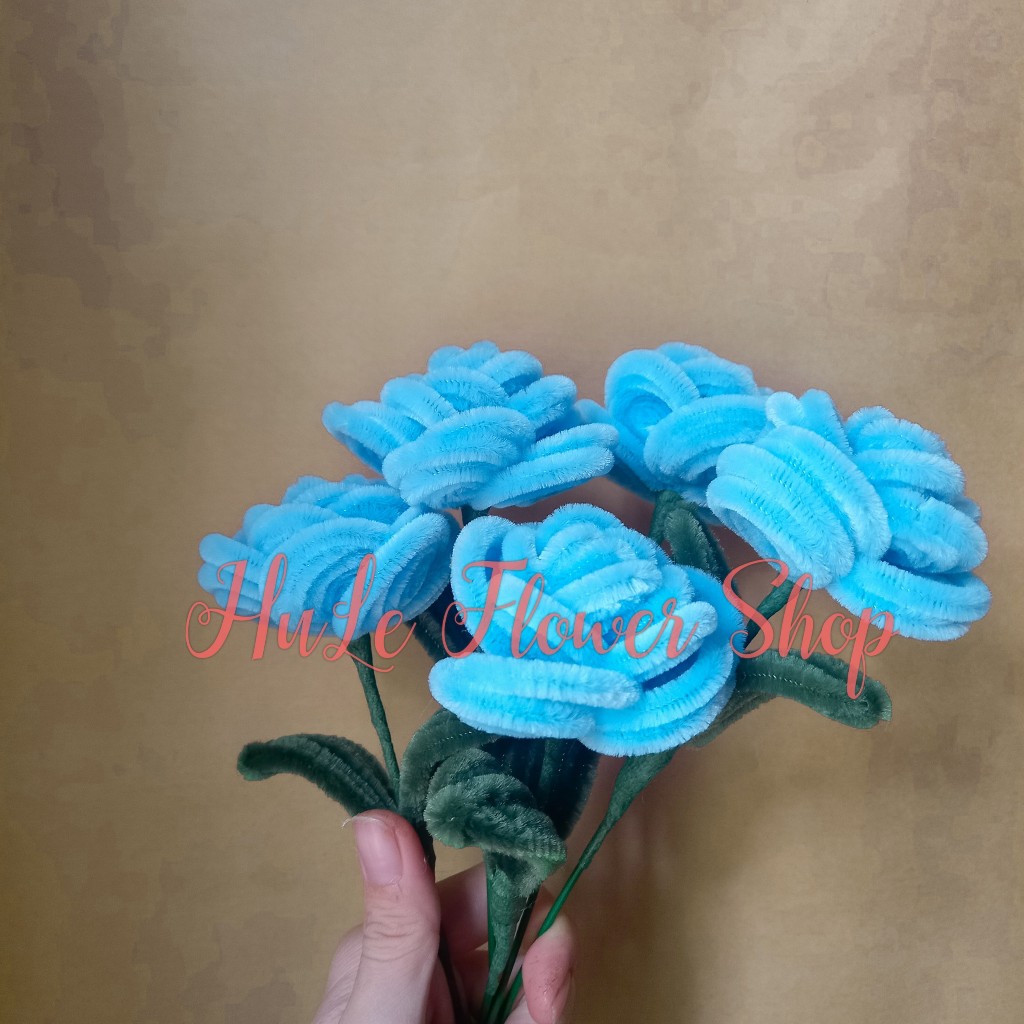 Hoa hồng kẽm nhung to tròn đẹp xinh dễ thương làm quà tặng decor nhà cửa Hule