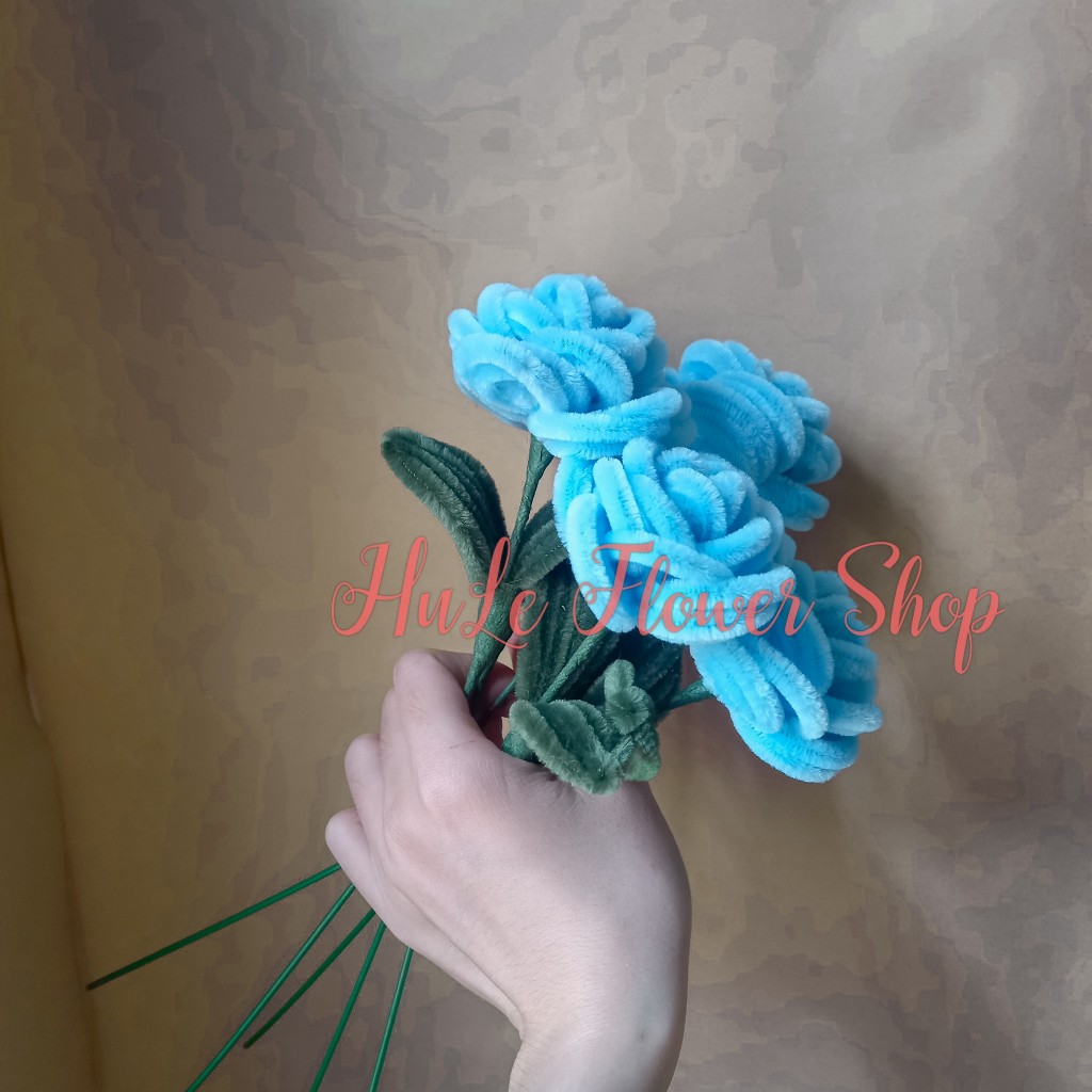 Hoa hồng kẽm nhung to tròn đẹp xinh dễ thương làm quà tặng decor nhà cửa Hule