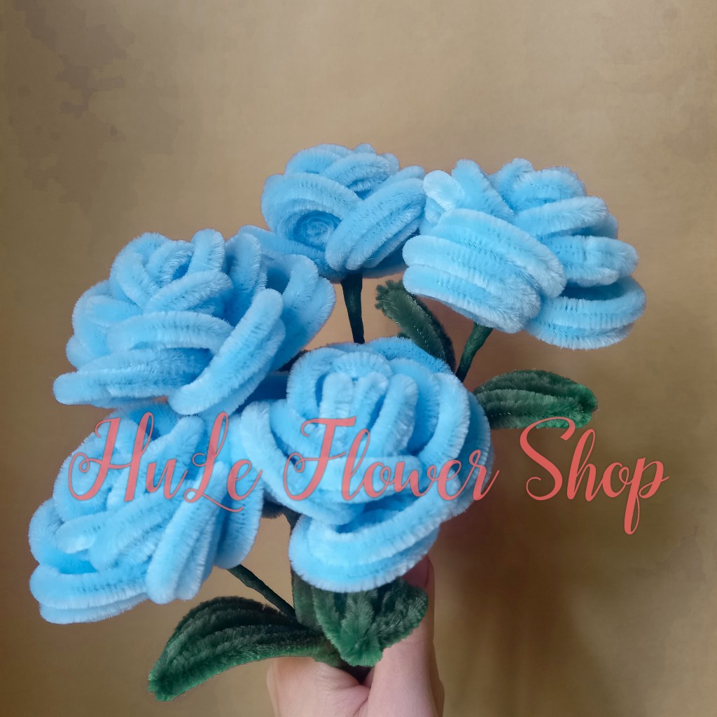 Hoa hồng kẽm nhung to tròn đẹp xinh dễ thương làm quà tặng decor nhà cửa Hule