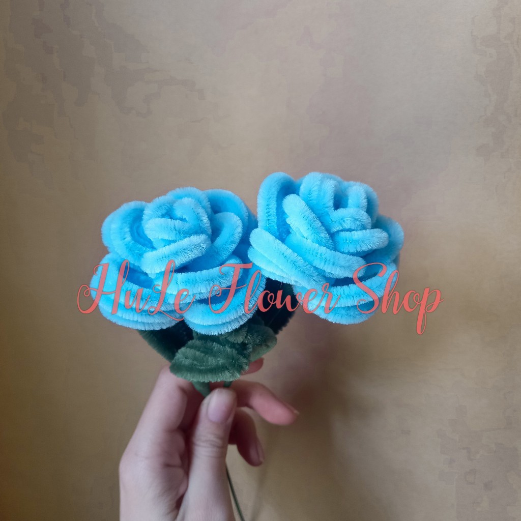 Hoa hồng kẽm nhung to tròn đẹp xinh dễ thương làm quà tặng decor nhà cửa Hule