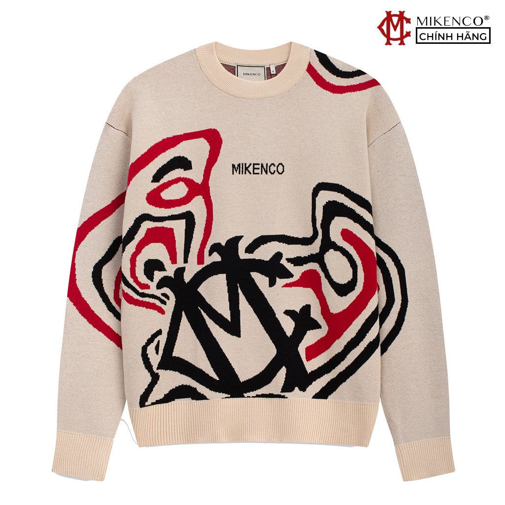 Áo len tay dài nam MIKENCO Graffiti Knitwear