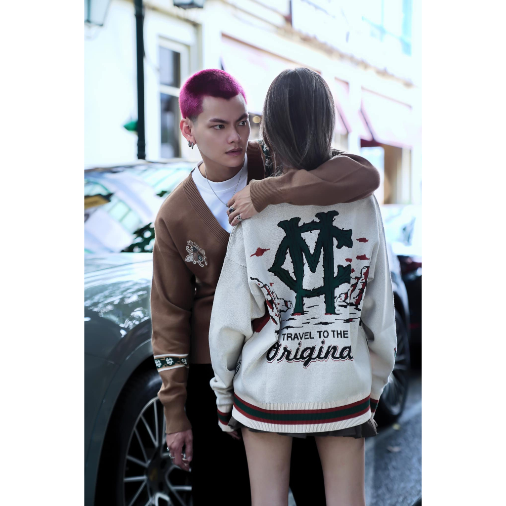 Áo khoác cardigan len nam MIKENCO Luxe Bug Cardigan