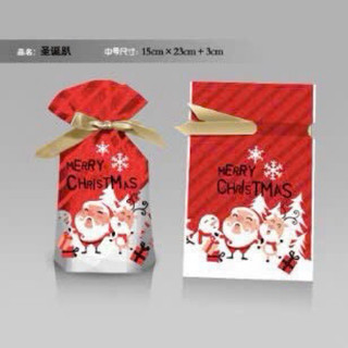 Túi cookies dây rút hình Noel