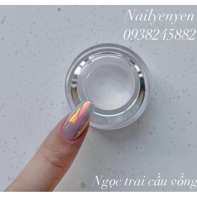 Bột Tráng gương nail ngọc trai cực quang