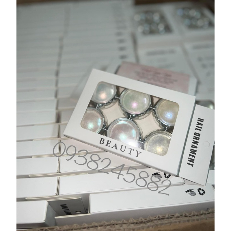 Bột Tráng gương nail ngọc trai cực quang