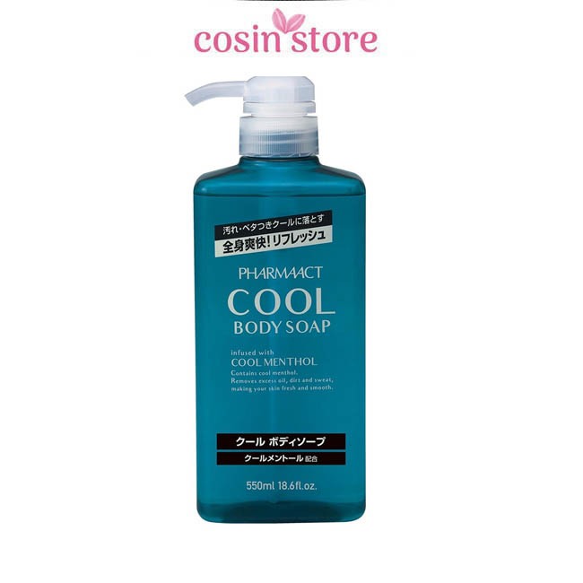 Sữa Tắm Pharmaact Mát Lạnh Dành Cho Nam 550ml Kumano  Cool Body Soap infused with Cool Menthol Cosin Store