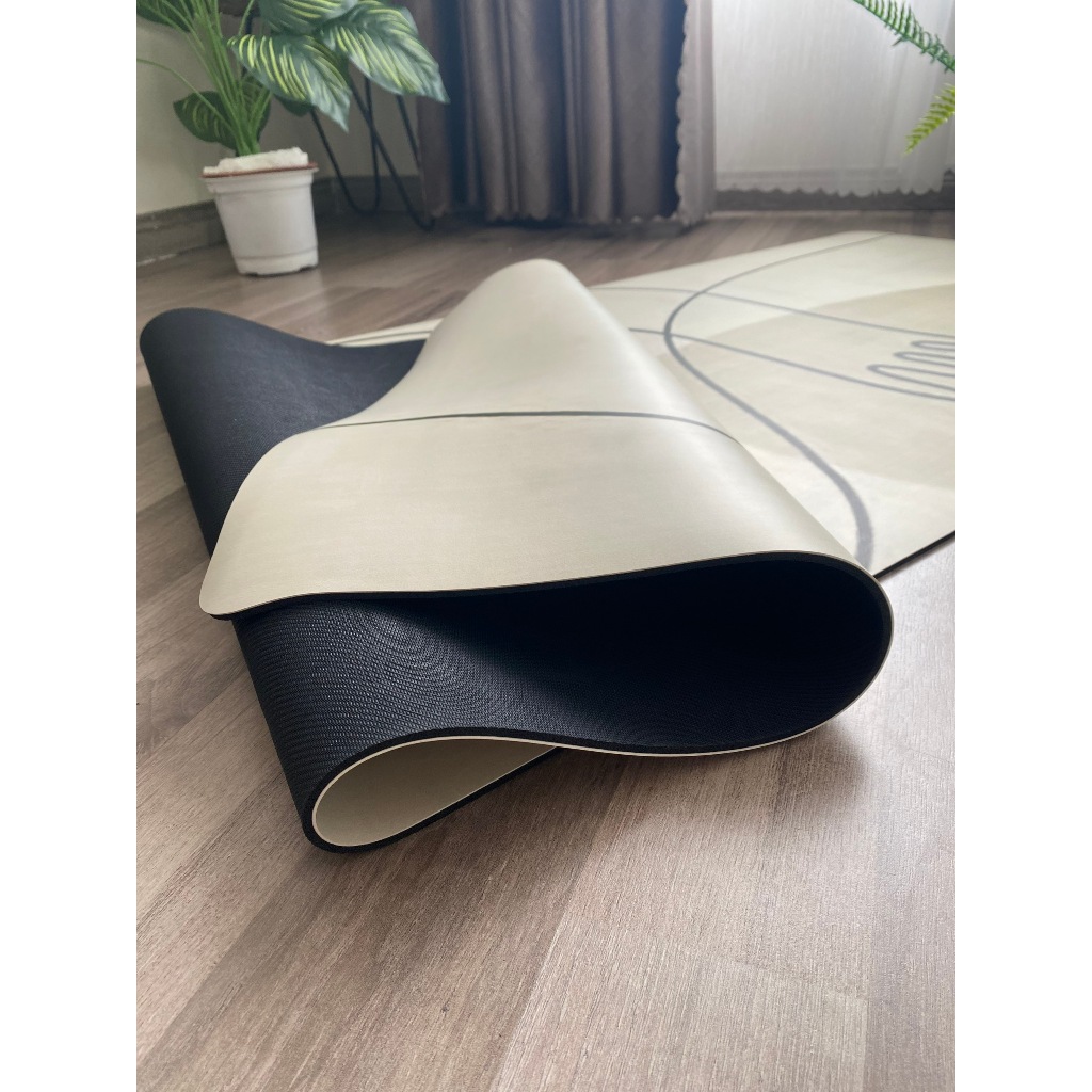 Thảm tập Yoga PU cao cấp hoạ tiết hoạt hình đáng yêu - Chất liệu cao su chống trượt, thấm hút nha