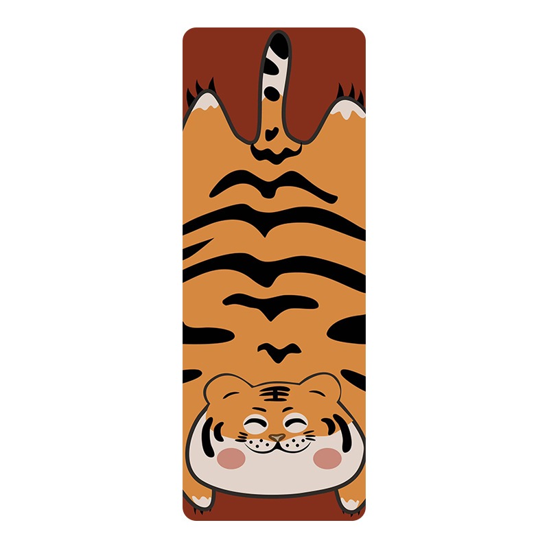 Thảm tập Yoga PU cao cấp hoạ tiết hoạt hình đáng yêu - Chất liệu cao su chống trượt, thấm hút nha