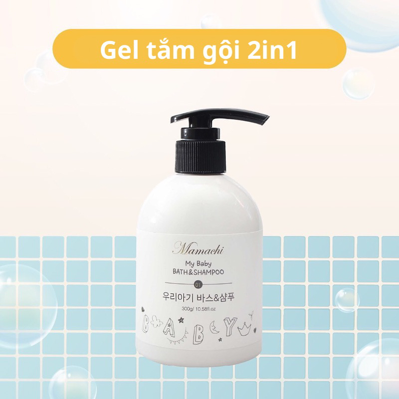Gel tắm gội Mamachi cho bé - 300g chính hãng