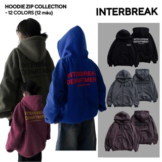 [CÓ SẴN] ÁO HOODIE ZIP INTERBREAK SIGNATURE 12 COLORS - Áo Khoác Nỉ Form Rộng Unisex Nam Nữ