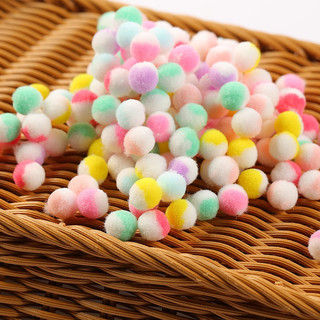 PomPom màu loang mix nhiều màu- Quả bông trang trí