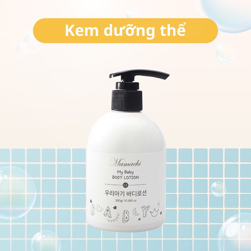 Mẫu mới Kem dưỡng thể cho bé Baby Body Lotion Mamachi - 300g